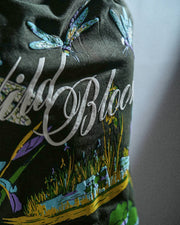 Wild Bloom Tee - Olive Washed Oversized T-shirt
