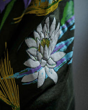 Wild Bloom Tee - Olive Washed Oversized T-shirt