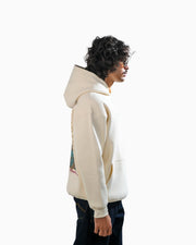 Love Me More - Cream Printed Oversized Hoodie
