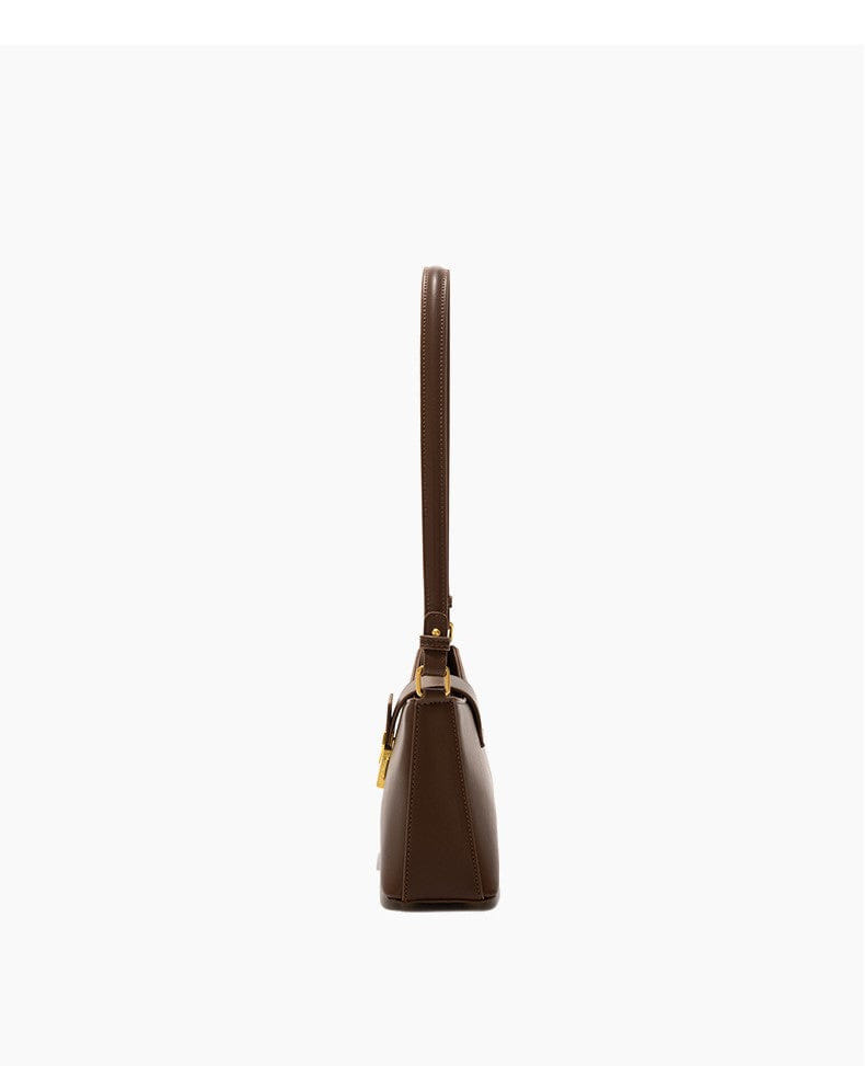 Felice - Ladies Baguette Bag Faux Leather | Dark Brown