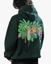 Nature's Royalty - Bottle Green Oversized Zipper Hoodie