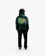Nature's Royalty - Bottle Green Oversized Zipper Hoodie