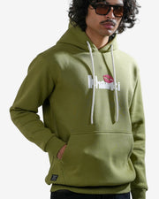 Chico' - Olive Printed Regular Fit Hoodie