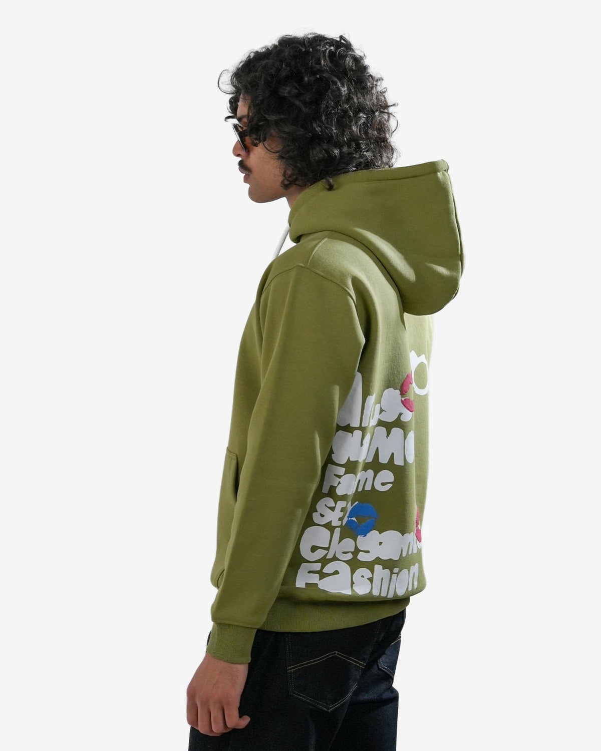 Chico' - Olive Printed Regular Fit Hoodie