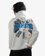 Selfmade - Off White Oversized Printed Hoodie