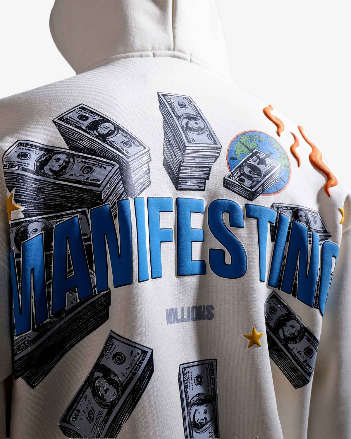 Selfmade - Off White Oversized Printed Hoodie