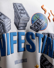 Selfmade - Off White Oversized Printed Hoodie