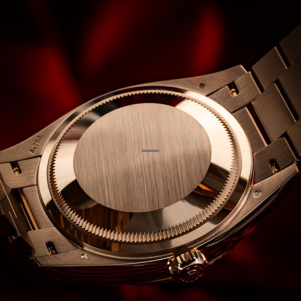 Rolex | Day-Date | 128235 | Rose gold | 36 mm | Rose gold | Blue | Automatic