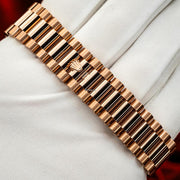 Rolex | Day-Date | 128235 | Rose gold | 36 mm | Rose gold | Blue | Automatic