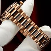 Rolex | Day-Date | 128235 | Rose gold | 36 mm | Rose gold | Blue | Automatic