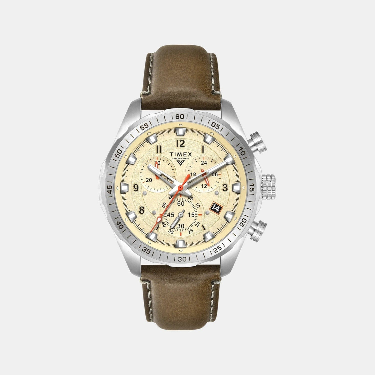 Timex Vector Men Quartz Dial Chronograph Leather Watch Tweg26000