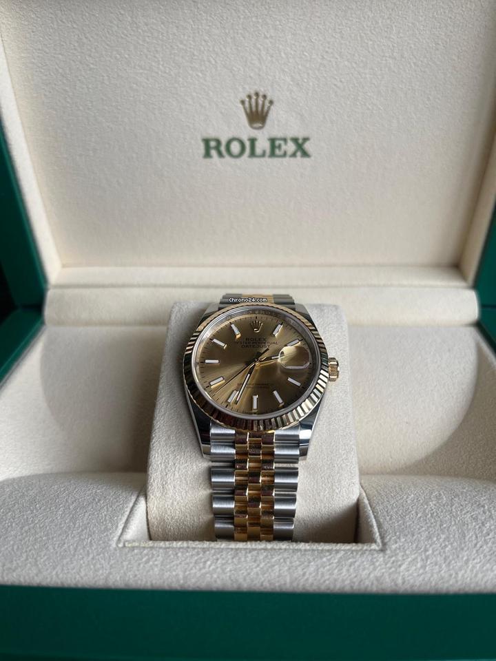 Rolex | Datejust | 126233 | Yellow gold | 36 mm | Gold/Steel | Champagne | Automatic