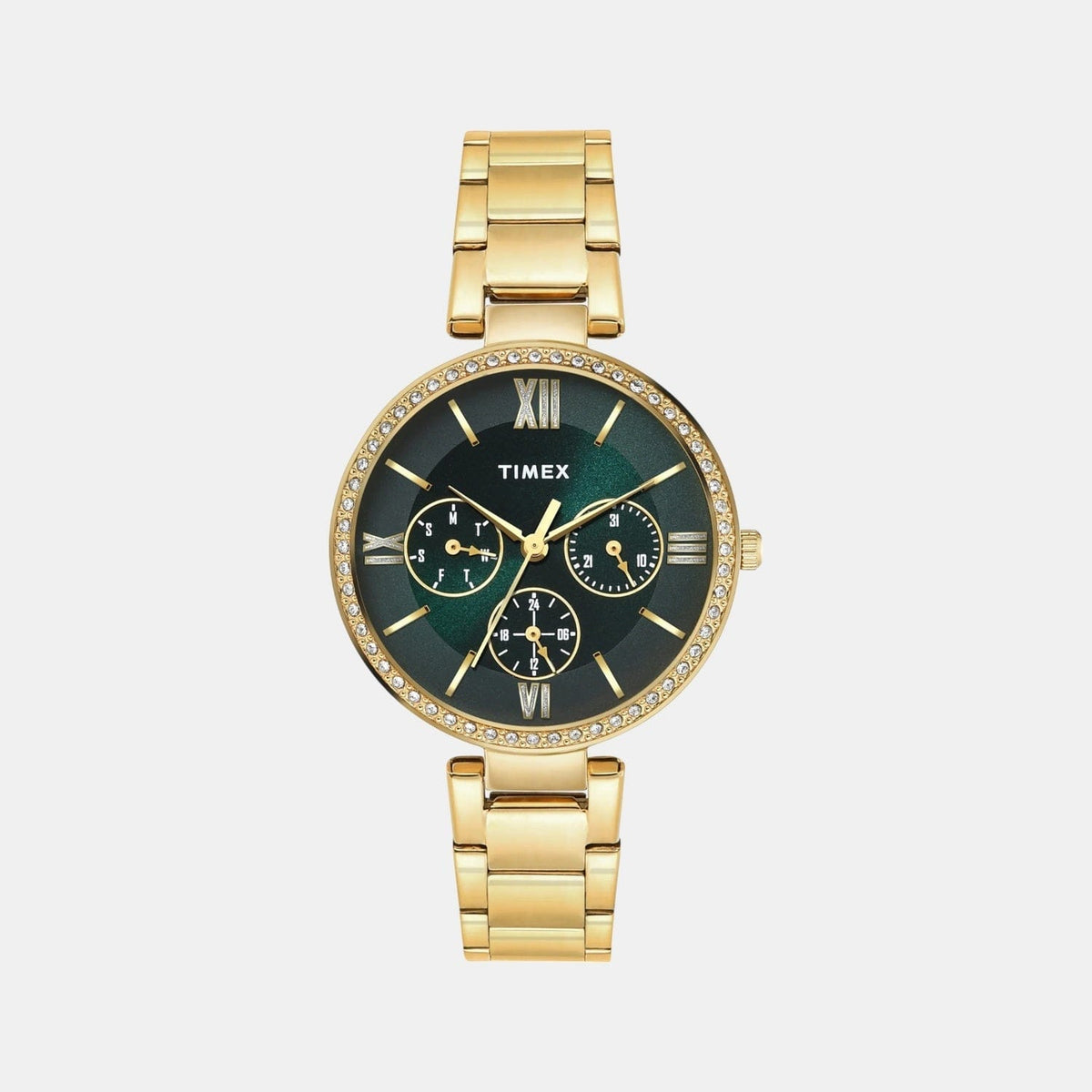 Timex Trendline Women Quartz Dial Multi-Function Stainless Steel Watch Twel18708