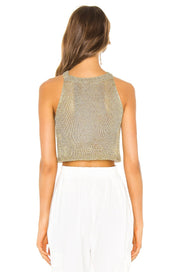 superdown Marianna Halter Top in Gold