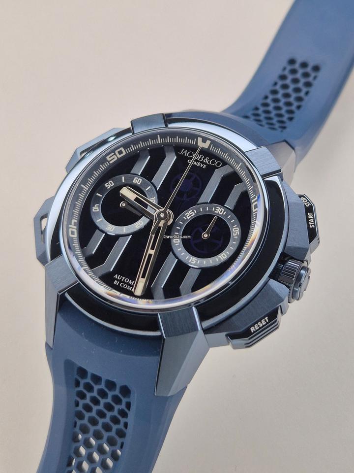 Jacob & Co.Epic X Chrono 44mm in Blue PVD Titanium Full set