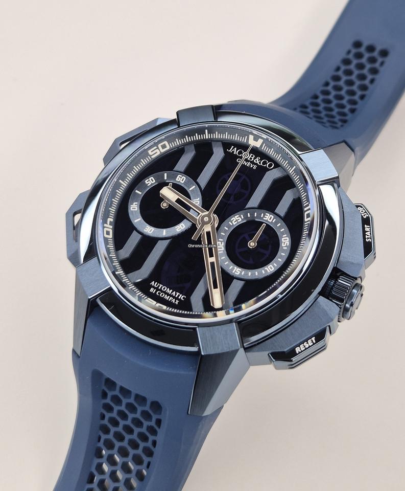 Jacob & Co.Epic X Chrono 44mm in Blue PVD Titanium Full set