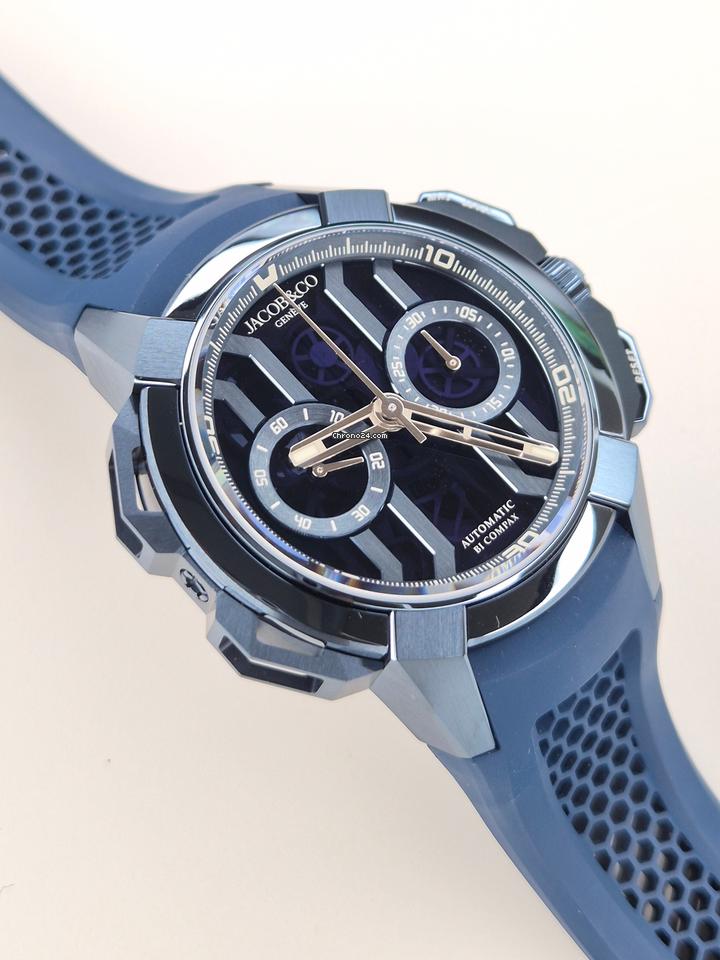 Jacob & Co.Epic X Chrono 44mm in Blue PVD Titanium Full set