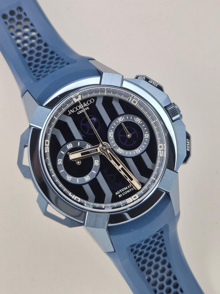 Jacob & Co.Epic X Chrono 44mm in Blue PVD Titanium Full set