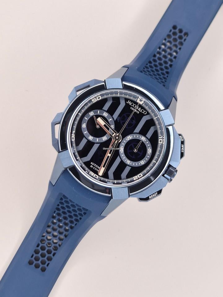 Jacob & Co.Epic X Chrono 44mm in Blue PVD Titanium Full set