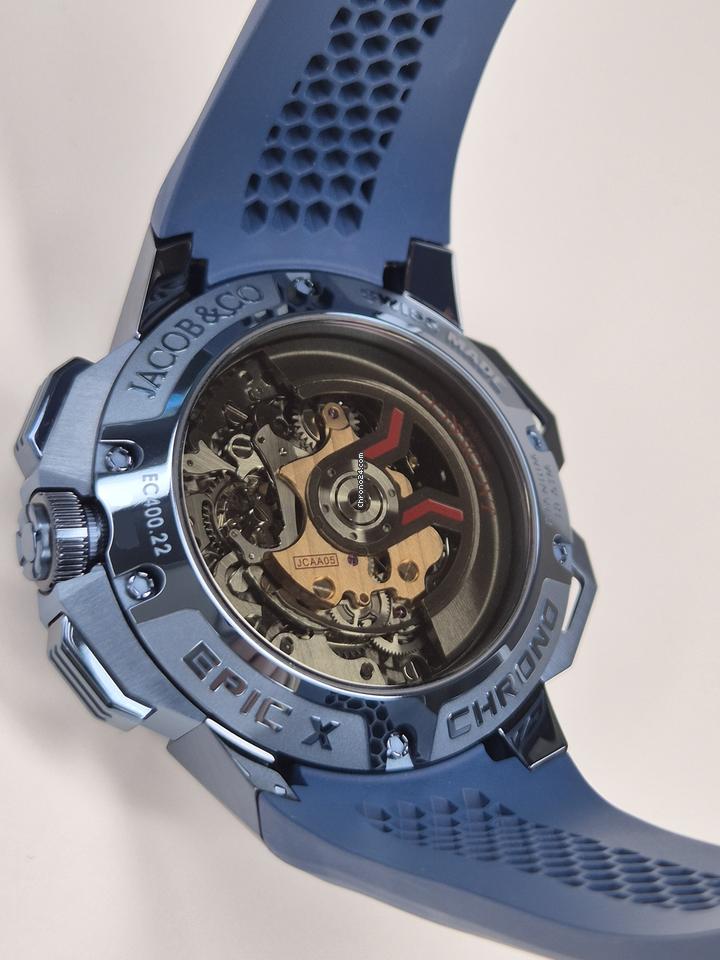Jacob & Co.Epic X Chrono 44mm in Blue PVD Titanium Full set