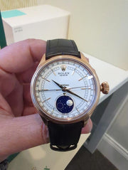 Rolex | Cellini | 50535 | Red gold | 39 mm | Leather | White | Automatic