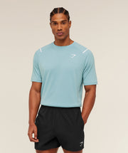 Gymshark Arrival Contrast T-Shirt -  Flow Blue /  Storm Blue