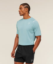 Gymshark Arrival Contrast T-Shirt -  Flow Blue /  Storm Blue