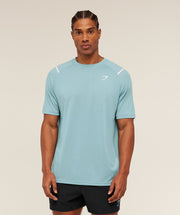Gymshark Arrival Contrast T-Shirt -  Flow Blue /  Storm Blue