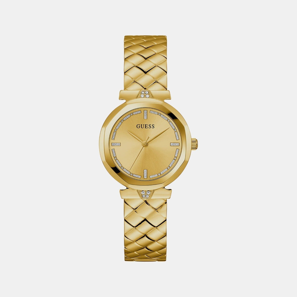 Guess Rumour Women Quartz Gold Dial Analog Stainless Steel Watch Gw0613L2