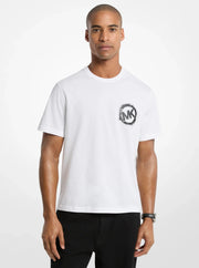 Michael Kors Graphic Logo Cotton Jersey T-Shirt WHITE