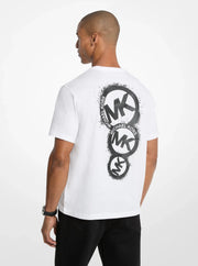 Michael Kors Graphic Logo Cotton Jersey T-Shirt WHITE