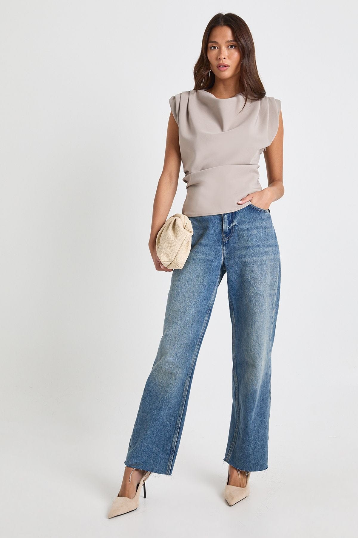 Ruched Pleat Detail Blouse