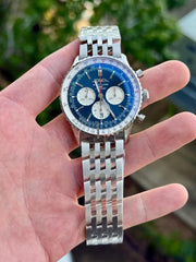 Breitling Navitimer 1 B01 Chronograph2025 Breitling Navitimer B01 Chronograph Ab0137 Blue 46mm W Box & Papers