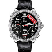 Jacob & Co.. Supreme 4 Time Zone Quartz 47mm Stainless Steel Men's Watch FZ100.10
