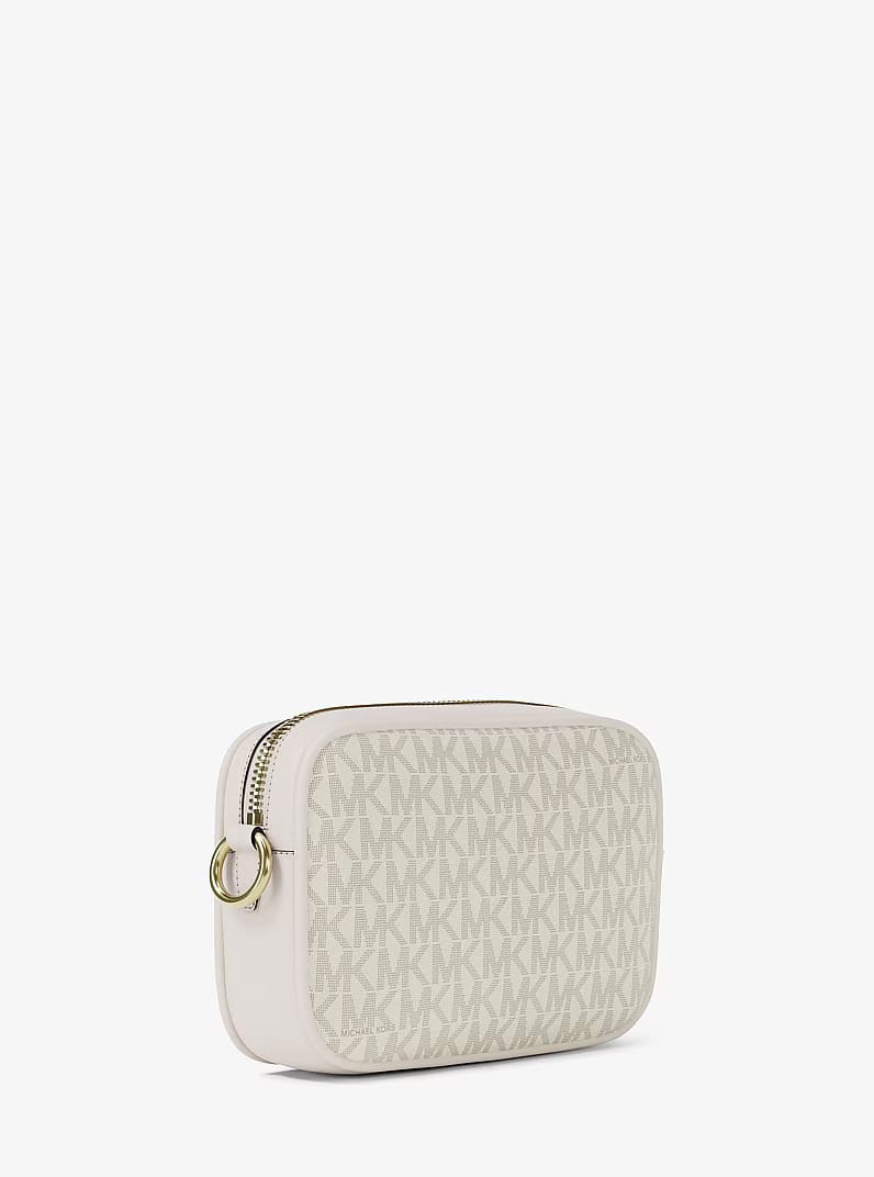 Michael Kors Jet Set Small Signature Logo Camera Crossbody Bag Lt Crm Multi