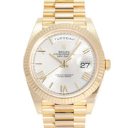 Rolex | Day-Date | 228238 | Yellow gold | 40 mm | Silver | Automatic