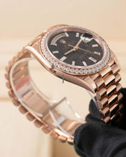 Rolex | Day-Date | 228345RBR | Rose gold | 40 mm | Green | Automatic