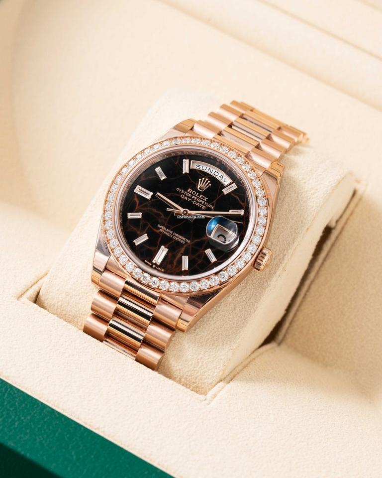 Rolex | Day-Date | 228345RBR | Rose gold | 40 mm | Green | Automatic