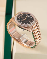 Rolex | Day-Date | 228345RBR | Rose gold | 40 mm | Green | Automatic