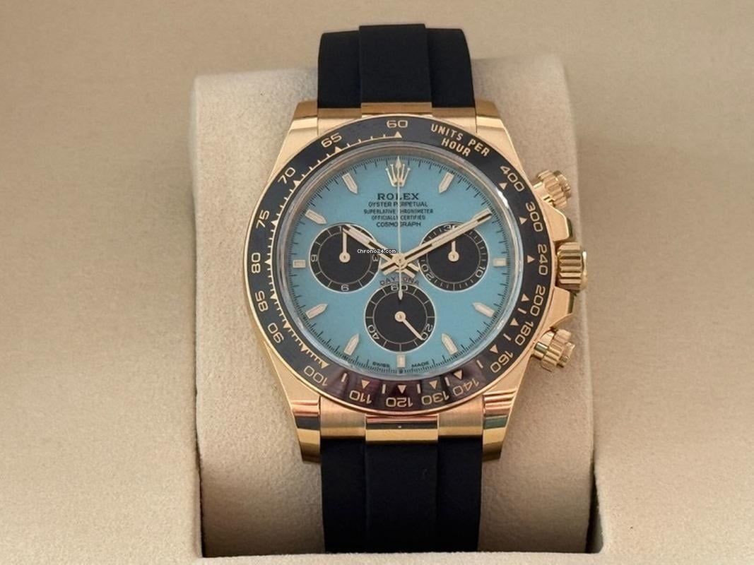 Rolex Daytona NEW 2025 Cosmograph Daytona Yellow Gold Tiffany/Turquoise Blue 126518 LN