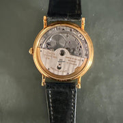 Audemars Piguet Gentlemans Automatic Wristwatch 18 CT Gold Case Black Strap