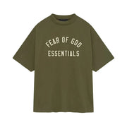 Essentials Fear Of God Essentials Jersey Crewneck T-Shirt Military