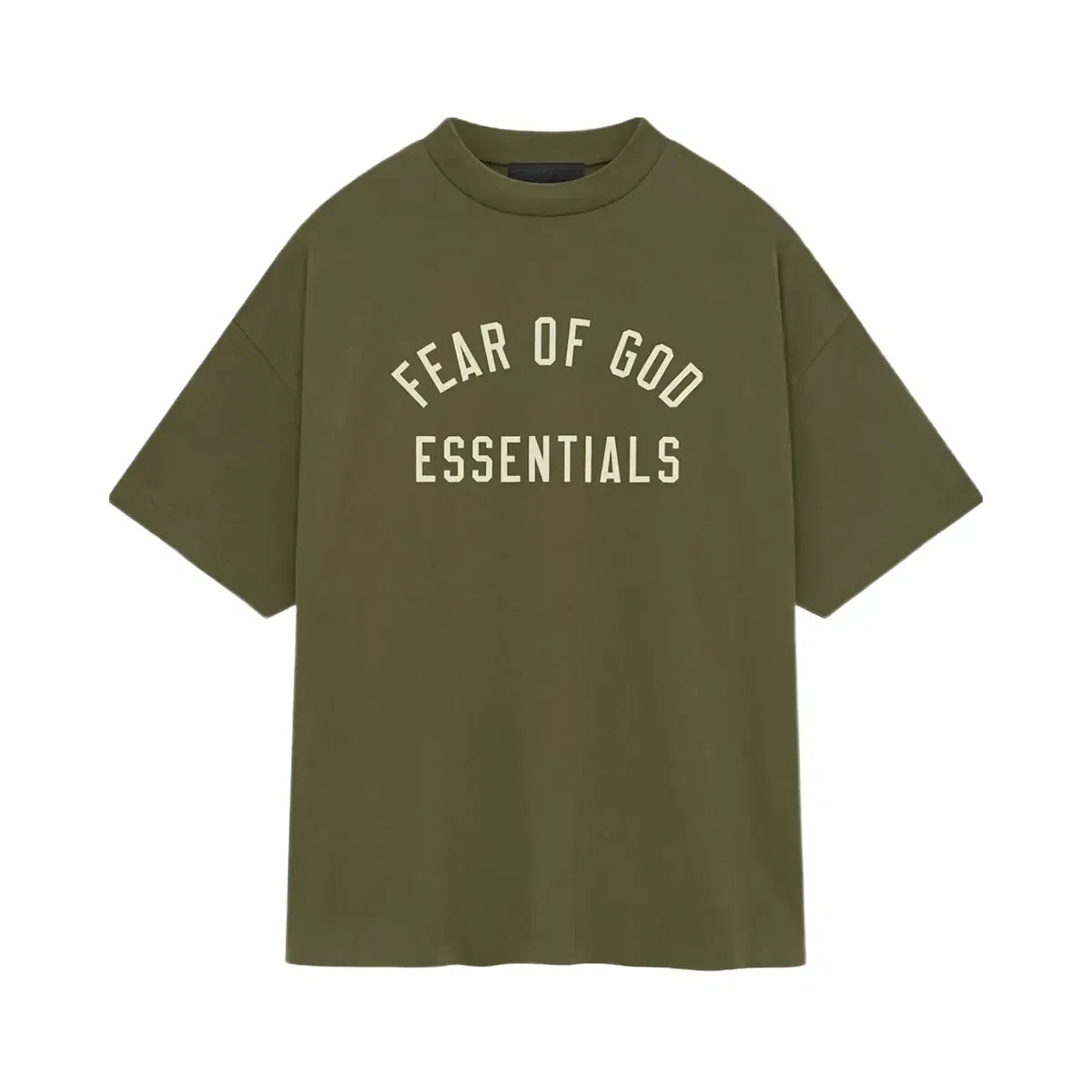 Essentials Fear Of God Essentials Jersey Crewneck T-Shirt Military