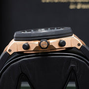 Audemars Piguet2023 Complete 42mm 18 K Rose Gold Grey Mega Tapisserie Dial Rubber Strap 26238 OK