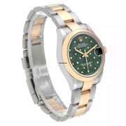 Rolex Datejust 31mm Green Floral Diamond Dial 18k Yellow Gold / Steel Women's Watch 278243-0031 Complete Full Set