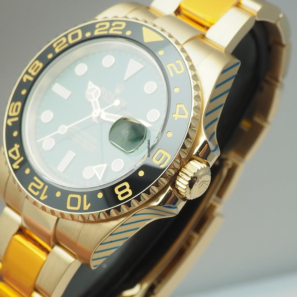 Rolex | GMT-Master II | 116718LN | Yellow gold | 40 mm | Yellow gold | Green | Automatic