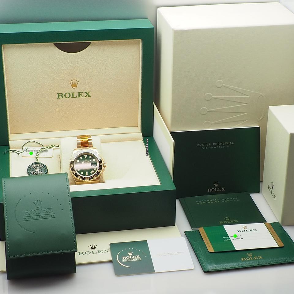 Rolex | GMT-Master II | 116718LN | Yellow gold | 40 mm | Yellow gold | Green | Automatic