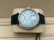 Rolex | 1908 | 52506 | Platinum | 39 mm | Crocodile skin | Blue | Automatic