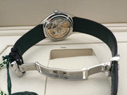 Rolex | 1908 | 52506 | Platinum | 39 mm | Crocodile skin | Blue | Automatic