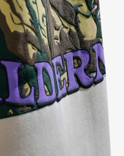 Countryside Wilderness - Off White Printed Oversized Zipper Hoodie
